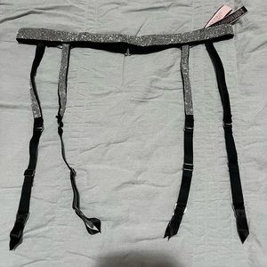 Victoria’s Secret rhinestone garter belt. NWT